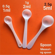 [Small Measuring Spoon] 0.5g 1g 2.5g 1ml2m5ml Plastic Measuring Spoon Medicine Spoon Measuring Powde