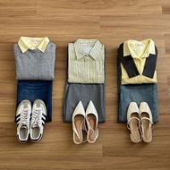 COTTONARY Trending Color Yellow Grey | Yellow and Grey Outfit
