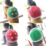 SHANHAI Turtle School Bag, Super Koopa Turtle Shell Plush Backpack, Cosplay Cartoon Anime Plush Toys