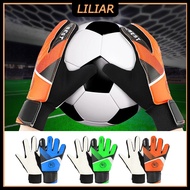 ถุงมือโกลฟุตบอล Liliar สำหรับเด็กผู้ชายถุงมือผู้รักษาประตูซอคเกอร์เยาวชนเด็กที่มีฝ่ามือสุดยอดที่จับ