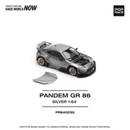 Pop Race 1/64 Pandem Toyota GR86 - Silver