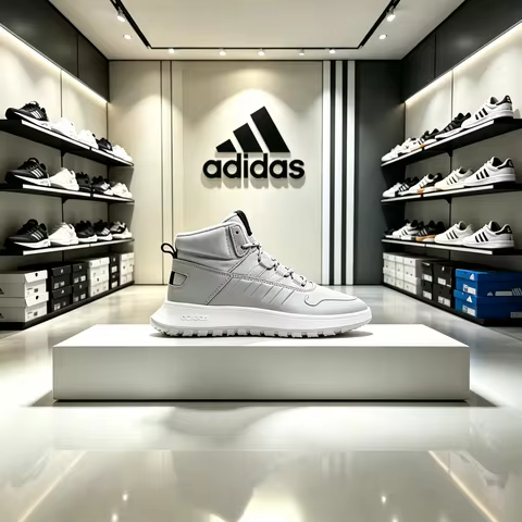 Adidas Neo FUSION STORM Synthetic Leather Suede Fleece-Lined Warm Versatile Mid-Top Casual Shoes Uni