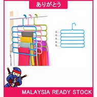 Arigatou 5 Layer Clothes Drying Hanger Towel Head Scarf Tie Belt Clothes Pants Rack Wardrobe Cupboar