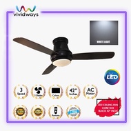 K2 VIVIDWAYS LED CEILING FAN CORE N10 BLACK 42 INCH 6000K DAY LIGHT