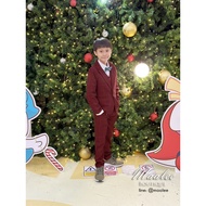 Ask For Chat Channel Rent Boys Suit Red Checkered Pattern (BS-010)