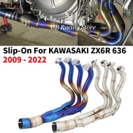 Full System Motorcycle Exhaust Escape Moto For Kawasaki ZX6R 636  2009 - 2022 stainless steel Modify
