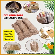 FASHION เชือกป่าน เชือกกระสอบฝนเล็บแมว หรือสำหรับตกแต่ง DIY เชือกเส้นใหญ่หนา hemp rope