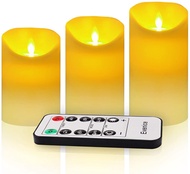 Evenice Flameless Candles Flickering LED Candles Vanilla Scented Pillar Candles Flame Remote Candles