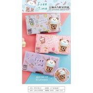 3D jumbo pencil case squishy Boba pencil case Boba pencil case/monkey Embossed doll pencil case/monk