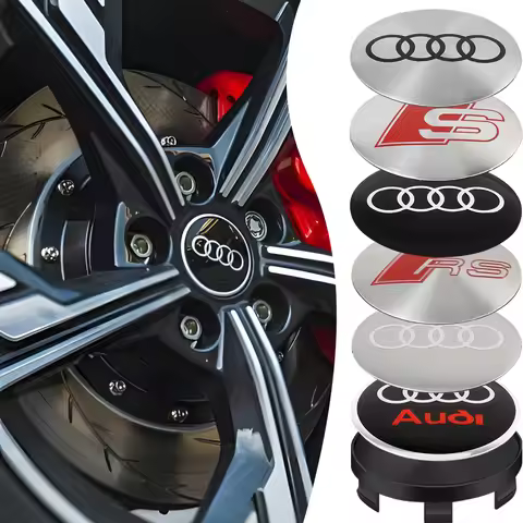 56/60/63/65/68mm Car Wheel Stickers Center Hub Cap Badge Cover For Audi A3 8P 8V A6 C8 C7 A4 B7 S8 Q