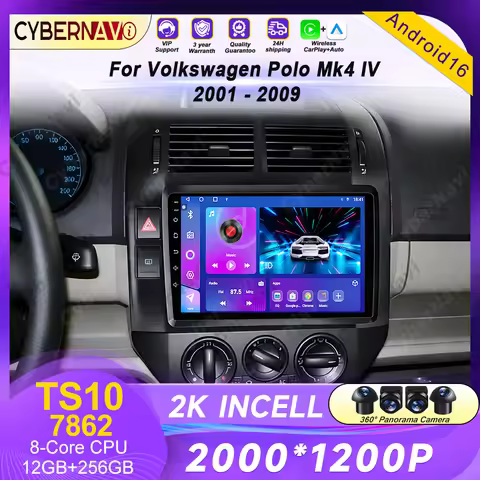 VW Polo 9N3 Android Auto Carplay For Volkswagen VW Polo MK4 6Q 9N 9N3 2004-2009 Car Radio Multimedia