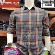 JEANS PANJANG WATCHOUT ORIGINAL PRIA LENGAN FLANEL KEMEJA SDFD654152
