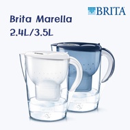 Brita Marella Water Filter Jug XL/Cool (3.5L/2.4L) - White/Blue (with 1 Maxtra filter)