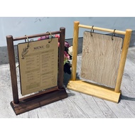 Menu hanger size A5, Wooden menu frame size A5 [FREE LOGO ENGRAVING upon request] Gxhome