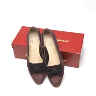 Salvatore Ferragamo 平底絨面革高跟鞋，6 碼，樂福鞋
Salvatore Ferragamo紫 [二手]