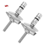 1 Pair Toilet Seat Fixing Hinge Set M6 X 71.5mm Stainless Steel Toilet Lid Hinge Fixing Bracket C010