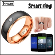 MELEN Finger Digital Ring, Wearable Connect Multifunctional NFC Smart Ring, Intelligent Stainless St