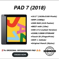 ORIGINAL SECOND HAND PAD 7 (10.2) 2018 32GB/128GB WiFi+Cellular IOS 17.4