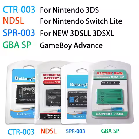 CTR-003 Host Battery NDSL SPR-003 3.7V Lithium Batteries for Nintendo NEW 3DSLL 3DSXL N3DS 2DS GBA S