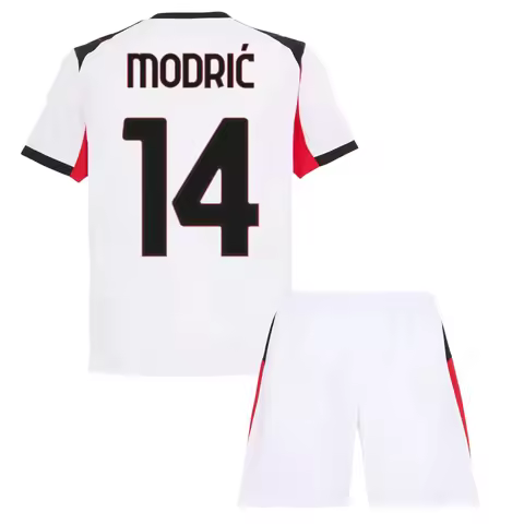 25-26 Mens/Kids New Activewear ACM Soccer #14 Modric Jerseys Fashion Sports T-Shirt White