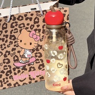 ≮408≯  Hile PPSU Plastic Water Cup Large Capacity Portable with Straw Student Summer Special round C