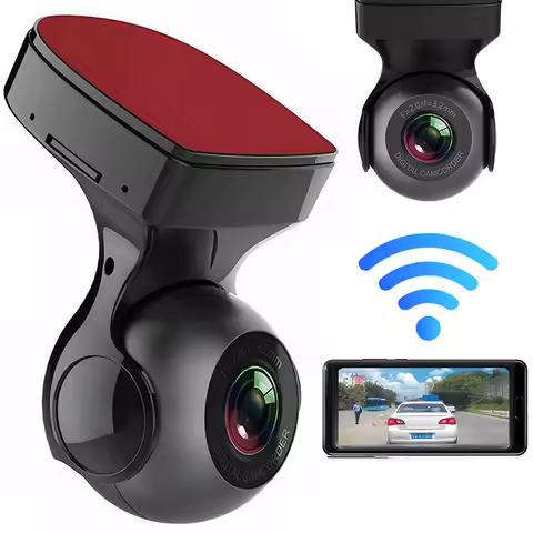 Mini Dash Cam 1080P HD Car Dash Camera Built-in WiFi Driving Video Recorder Night Vision for Cars