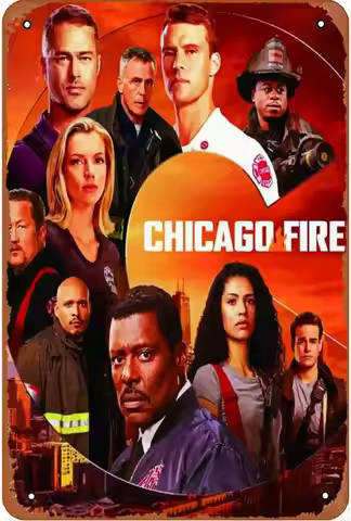 Chicago Fire Serie Poster Poster Movies & TV series Poster Tin Sign Vintage Metal Pub Club Cafe bar 