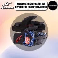 ALPINESTARS 100% ORIGINAL MTR GEAR RIDING GLOVE FQ20 COPPER BLACK/BLUE/BR.RED [M-2XL]