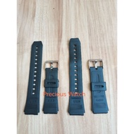 HITAM Casio data bank Black Rubber Watch Strap