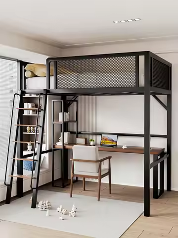 On the bed and off the table, combination bed, household loft bed, duplex second floor wrought iron 