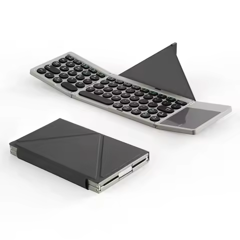 DUX DUCIS Foldable Bluetooth Mini Keyboard with Touchpad & Holder For Phones Tablets PC iOS Android 