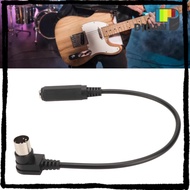 DUOJUAN 6.35mm to MIDI 5 Pin Cable, 90 Degree Plug and Play Sound Adapter Cable, Universal 6.35mm 30