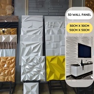 【Ready Stock】3D Wall Panel 50CM diamond sticker wallpaper gaming room Diamond PVC wallpaper Wall Panel 3D