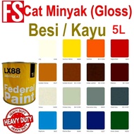 FEDERAL GLOSS PAINT LX88 (WOOD & IRON OIL PAINT) FLASH OIL PAINT 5L