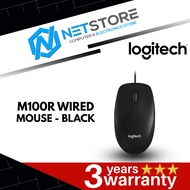 LOGITECH M100R WIRED MOUSE - BLACK - 910-006765
