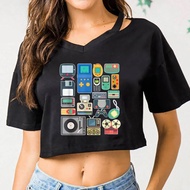 80s Kawaii Anime Crop Top - Harajuku Fashion for Women