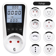 8 Types Plug AC Power Meter Digital Wattmeter Energy Tester Electricity Usage Monitor Socket Kilowat