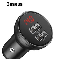 Baseus 24W 4.8A Dual USB Metal Car Charger LED Display fast Charging car Charger  For iPhone 14 13 1