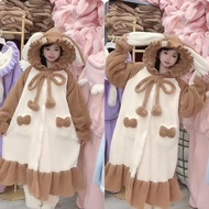 25 mẫu Áo choàng/Váy ngủ lông dài tay mềm mại ấm áp Đầm Ngủ áo choàng ngủ hình thú váy0 Xưởng may S