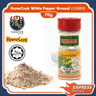 [100% HALAL] HomeCook White Pepper Ground 70g Grocery Peppercorn Spices Seasoning Miscellaneous Goods Ingredients Black