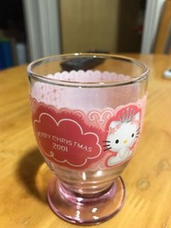 Sanrio 2001 KT Merry Christmas 玻璃杯