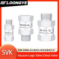 LOONGYE Vacuum Logic Valve Safety Check Valve SMC Suction Cup SVK SVKG G1/8/G1/4/G3/8/G1/2-IG-AG Pne
