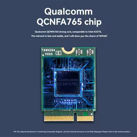 T88C QCNFA765 WIFI 6E Wireless Network Card 2.4G/5G/6G 5374Mbps Bluetooth 5.3 WiFi Card M.2 NGFF Mod