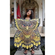 Layangan Celepuk Mini 1Meter Layangan Bali Mainan Anak Burung Hantu Print