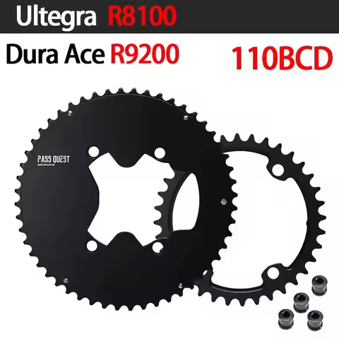 PASS QUEST 110 BCD 4 BOLT Chainring for Shimano Ultegra 8100 Dura Ace 9200 Road Bike aero double tra