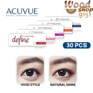 (30 pcs) Acuvue Define Daily Disposable Silicone Hydrogel Cosmetic Color Contact Lenses 1/3