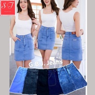 GBJ SKIRT GBJ Jeans Pant Skirt High Waist Plus Size Women Casual pant pocket/GBJ Jeans Kain Jean Skirt 泰国GBJ牛仔裤