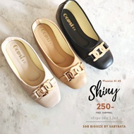 รองเท้าไซส์ใหญ่ คัชชู Shiny 41-45 รองเท้าทำงาน หุ้มส้น หัวตัด ส้นเตี้ย Bigsize Plussize