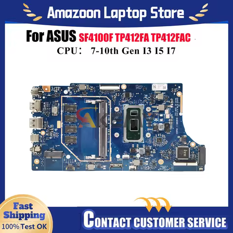 TP412FA Laptop Motherboard For ASUS VivoBook Flip SF4100F TP412F TP412FAC TP412FA Mainboard With I3 