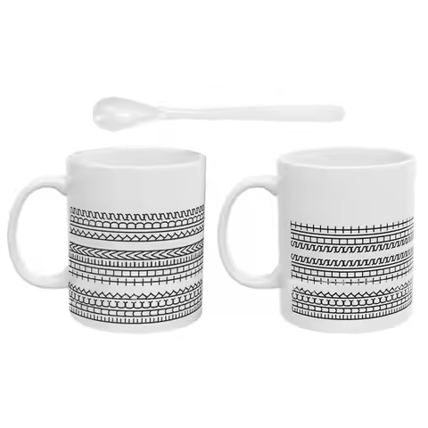 Ceramic Mug Hidden Message Mug Reusable Drinkware Ergonomic Handle Drinking Tool for Hot Chocolate M